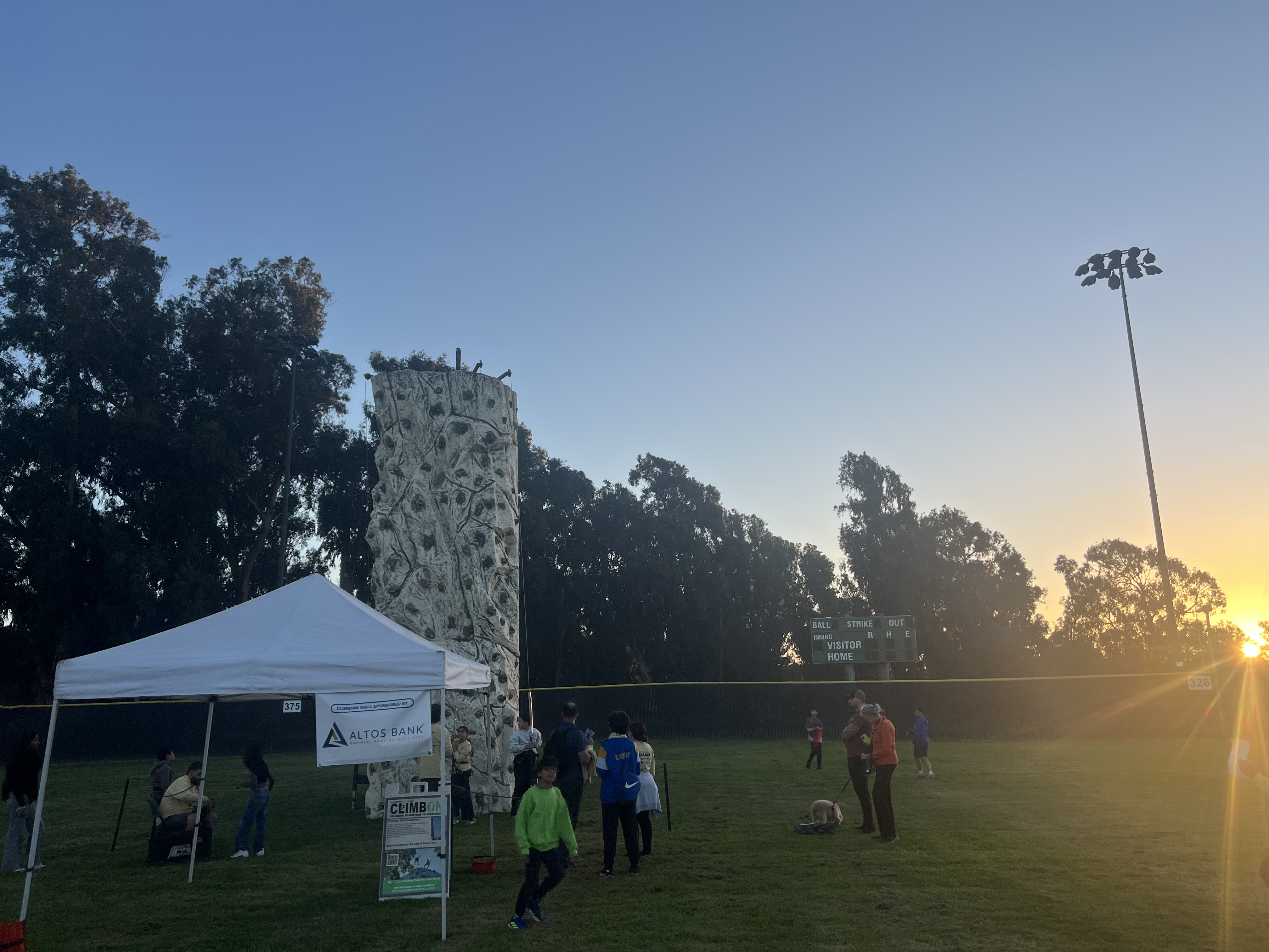 Welcome table and signage